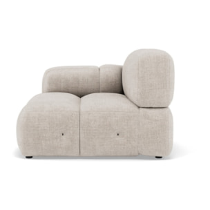 Grace - module d'assise gauche en velours texturé - Beige