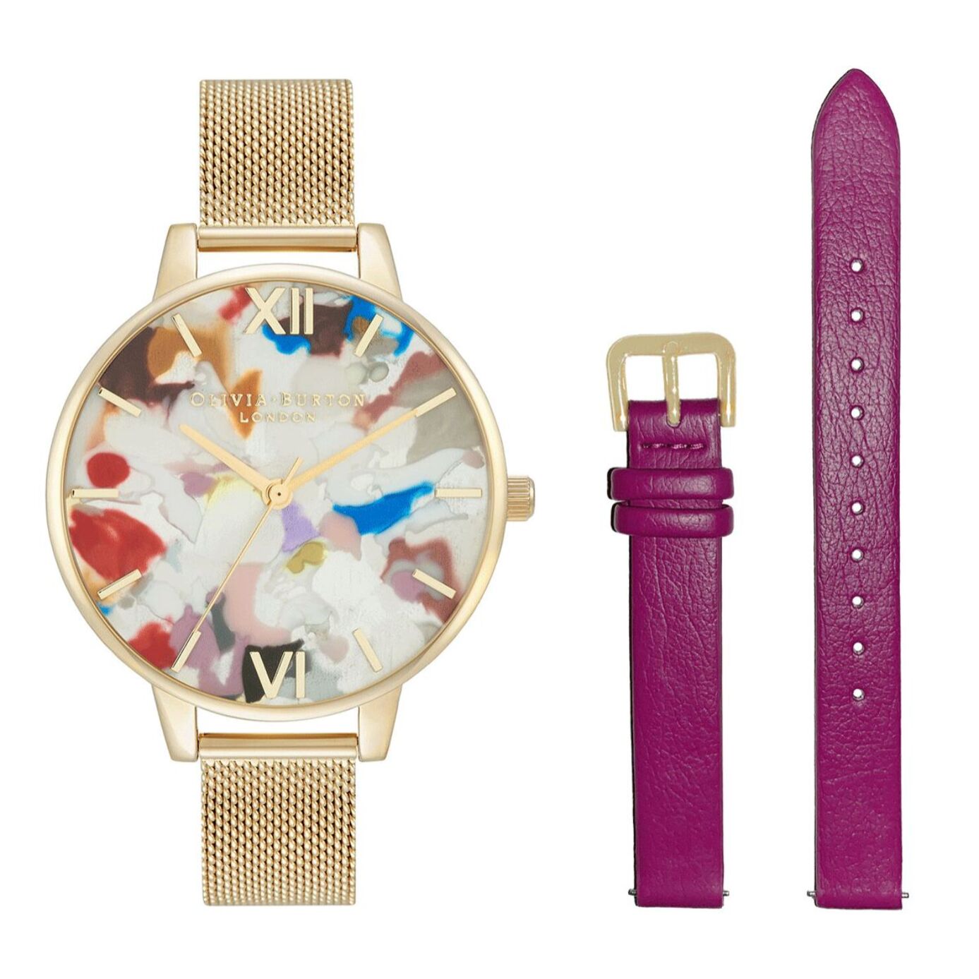 Reloj Olivia Burton OBGSET153 Mujer Analogico Cuarzo con Correa de Acero inoxidable