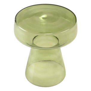 HORTENSE - Table d'appoint design en verre transparent couleur vert