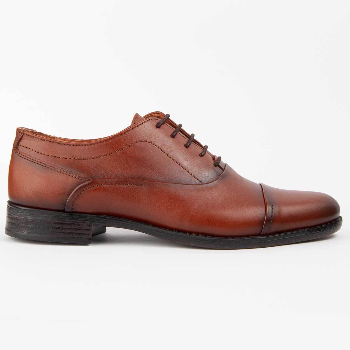 Zapato Oxford De Piel - Marron