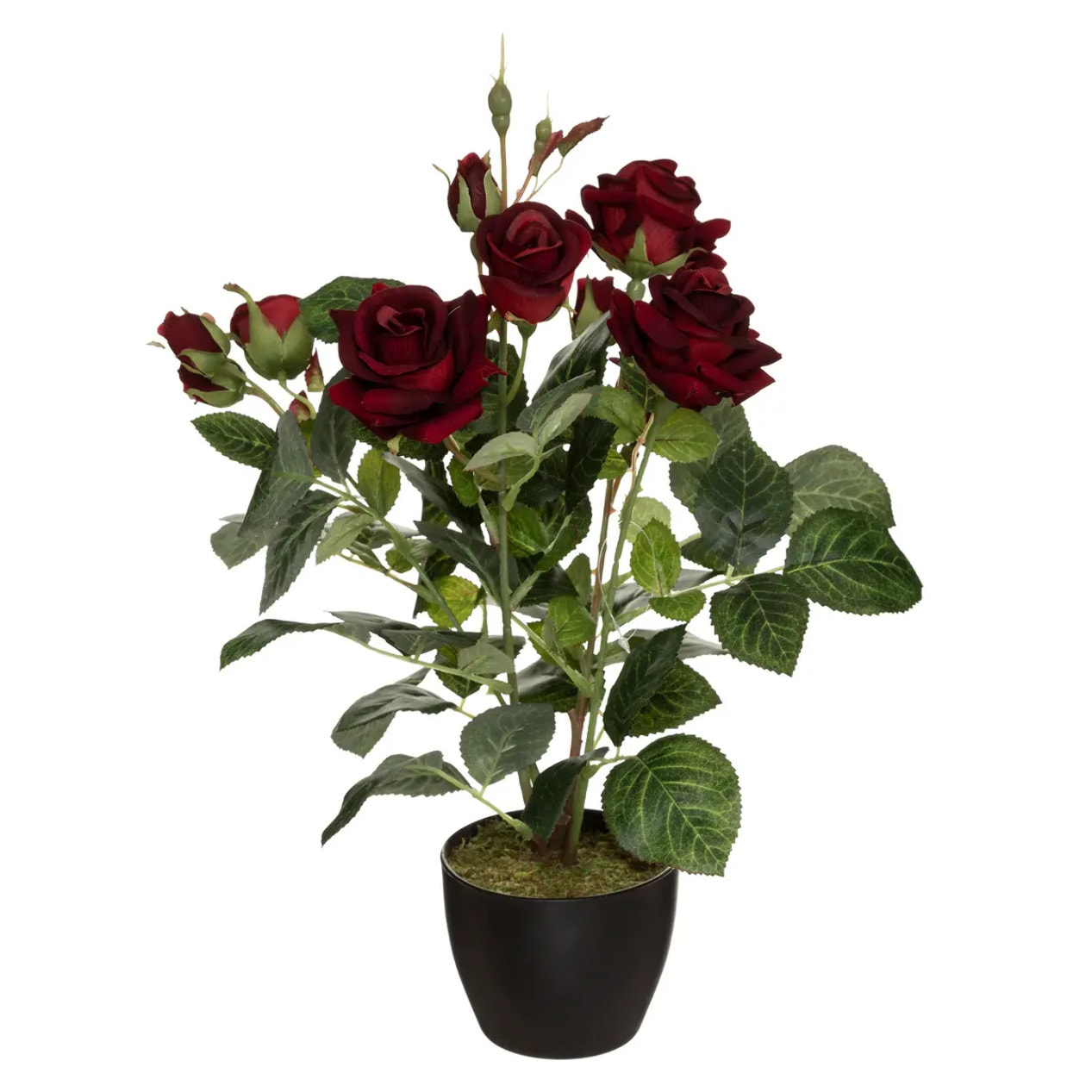 Rosier artificiel - pot en ciment - H43 cm