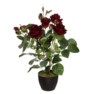 Rosier artificiel - pot en ciment - H43 cm
