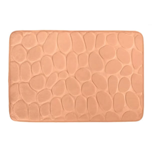 TAPIS DE BAIN GALET MOUSSE PECHE 50X80 CM