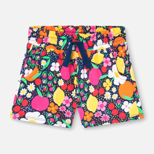 Bermudas estampadas con frutas de color fucsia, Bermudas