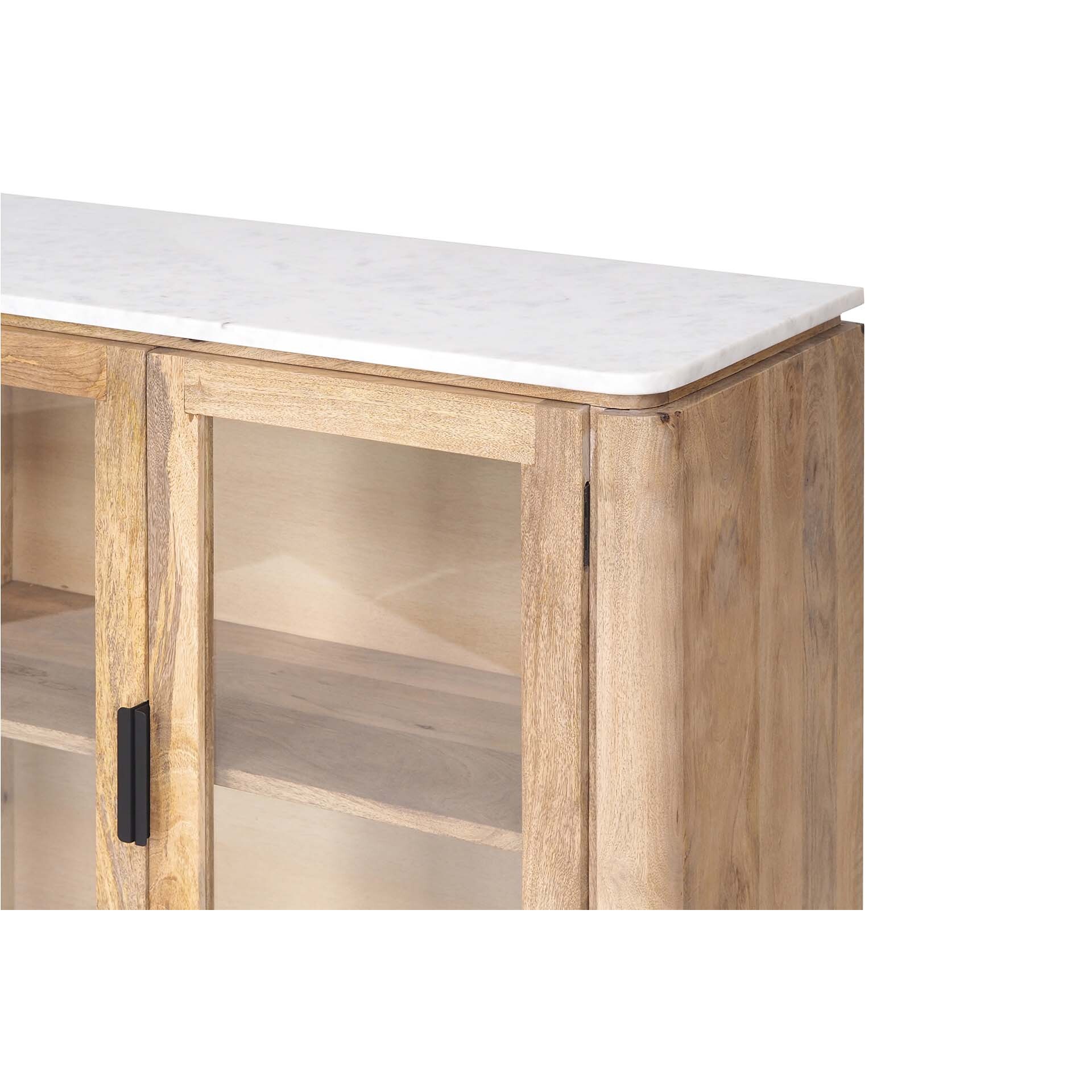 Aparador Mango Marmol Cristal Tyla 180x40x80 Cm