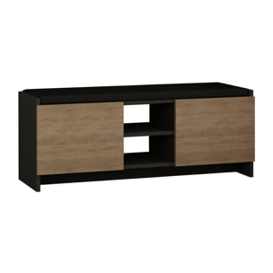 Scarpiera Dbarrec, Mobile portascarpe, Armadio da ingresso multiuso, Mobiletto per calzature, 110x37h43 cm, Antracite e Rovere