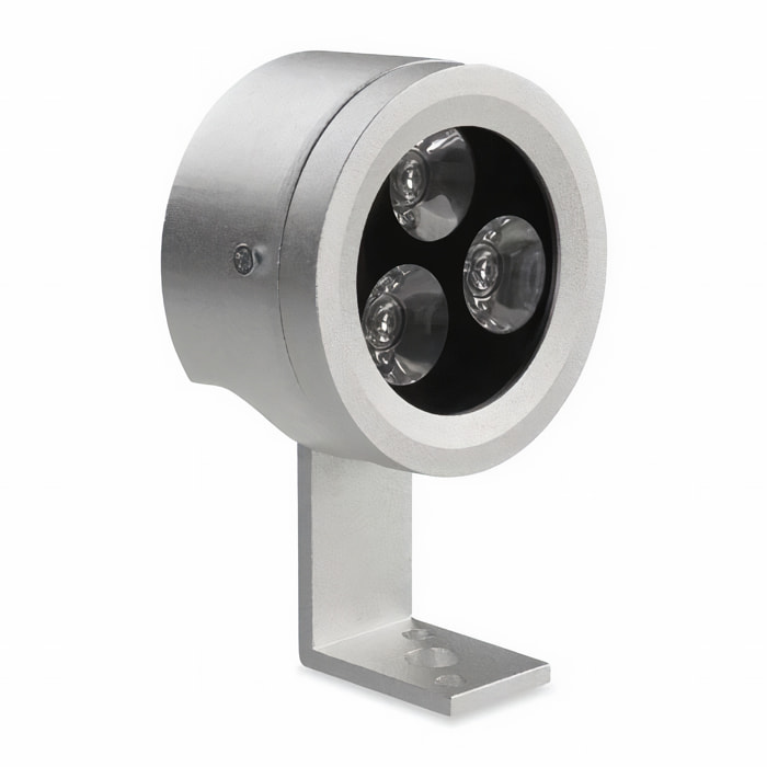 LEDS·C4 Proyector IP66 Midi Ø74Mm LED 6.3W 3000K Gris 607Lm