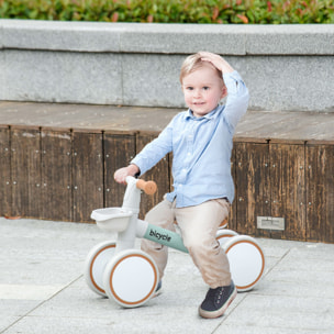 Draisienne vélo Enfant 4 Roues Selle réglable, Guidon Ergonomique Alliage alu. PP Gris Marron vert, enfant 1 à 3 ans