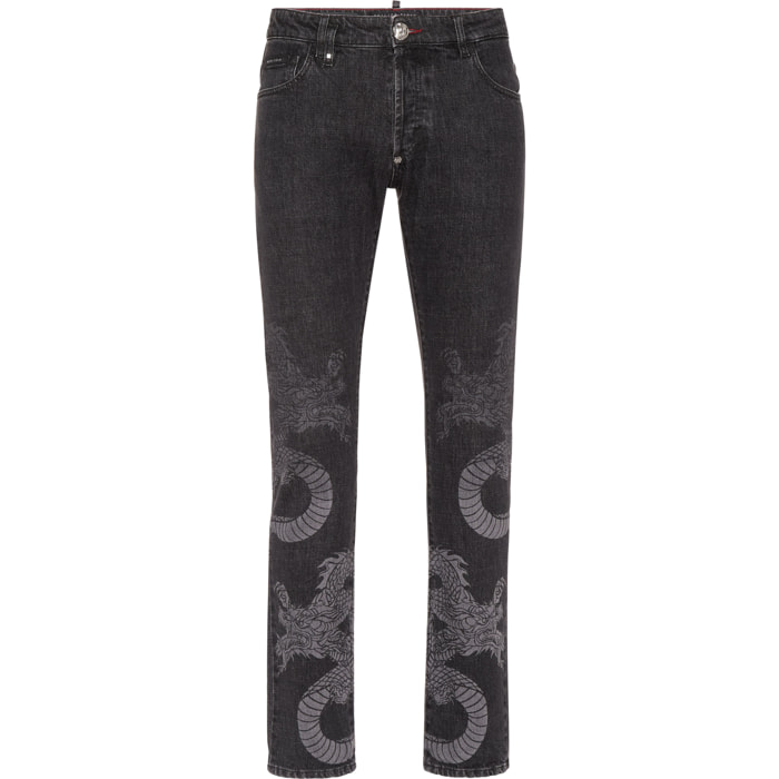 PHILIPP PLEIN Vaqueros de corte recto DRAGON