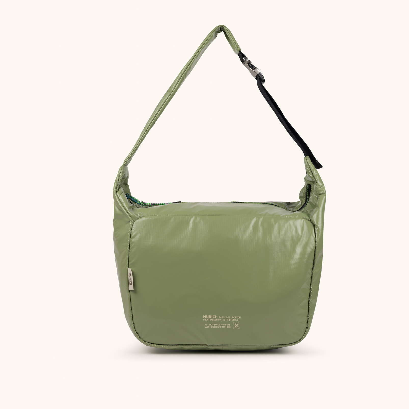 Bolso Hobo Minimalista en Poliamida Reciclada DEEP RECYCLED HOBO KHAKI