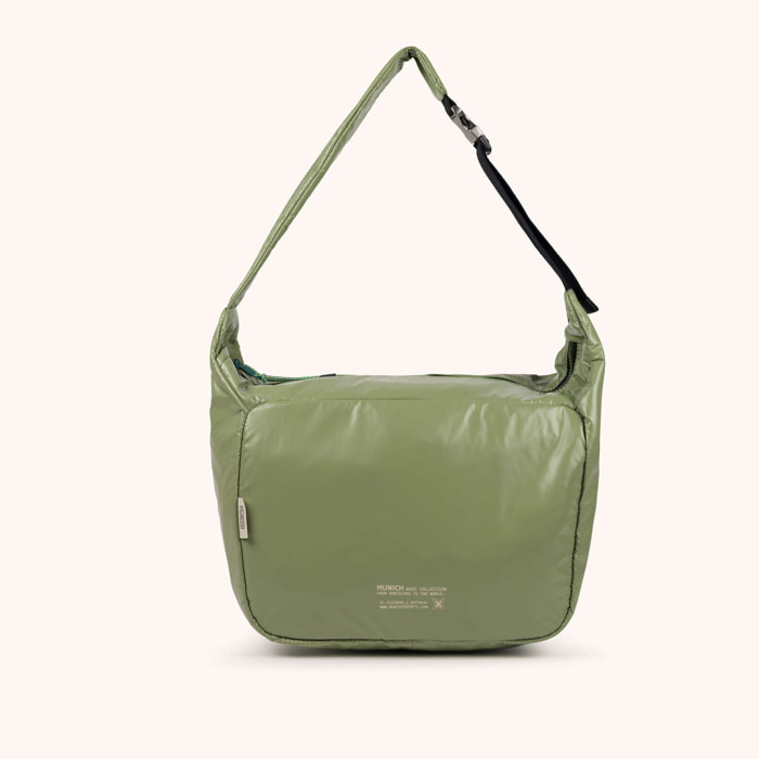 Bolso Hobo Minimalista en Poliamida Reciclada DEEP RECYCLED HOBO KHAKI