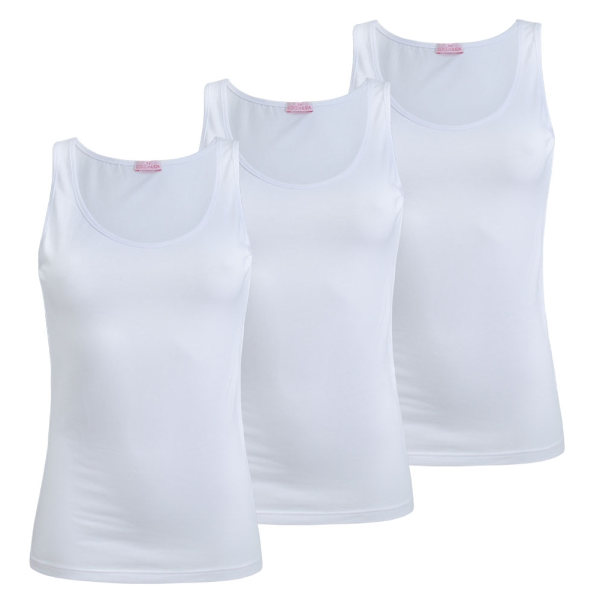 3 Canotte da Donna Coconuda Art. CN101 Spalla Larga