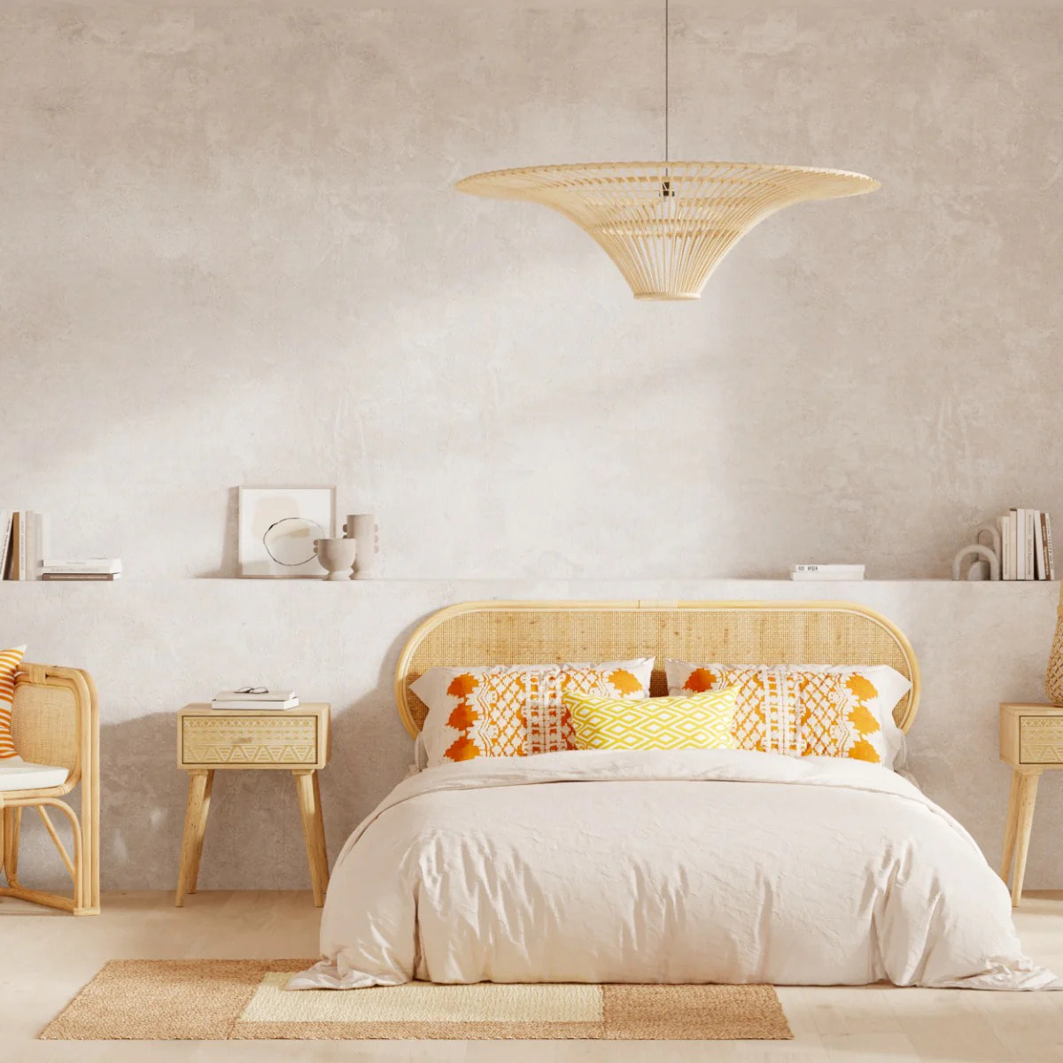 Tapis rectangulaire en jacinthe d'eau 120x180 cm - Vaiana