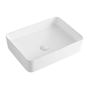 Lavabo à poser SAT Project 50x37 cm, vasque sans trou de robinet (SATUMPRO5037)