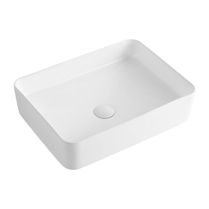 Lavabo à poser SAT Project 50x37 cm, vasque sans trou de robinet (SATUMPRO5037)