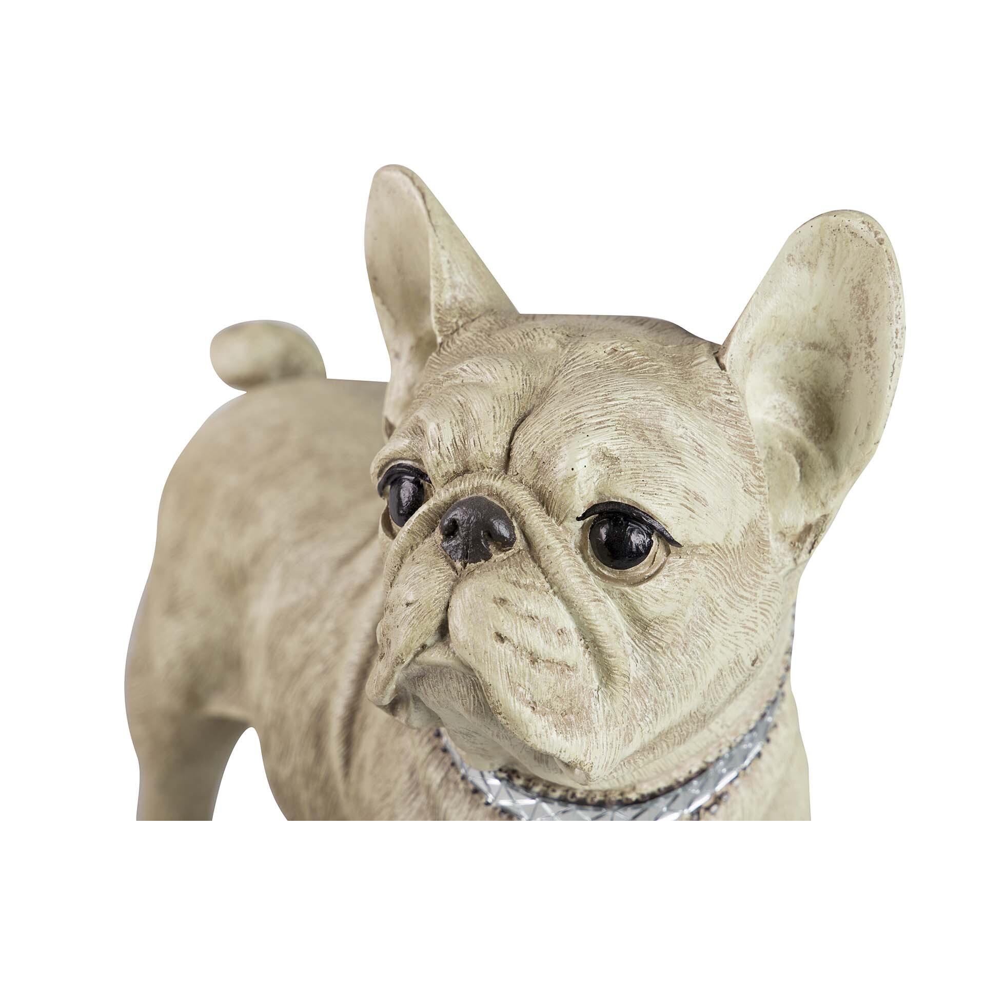 Figura Perro Bulldog Frances Resina 33x16x30 Cm