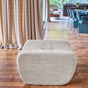 Pouf, repose-pieds pour chauffeuse Sokol velours côtelé SOKOL