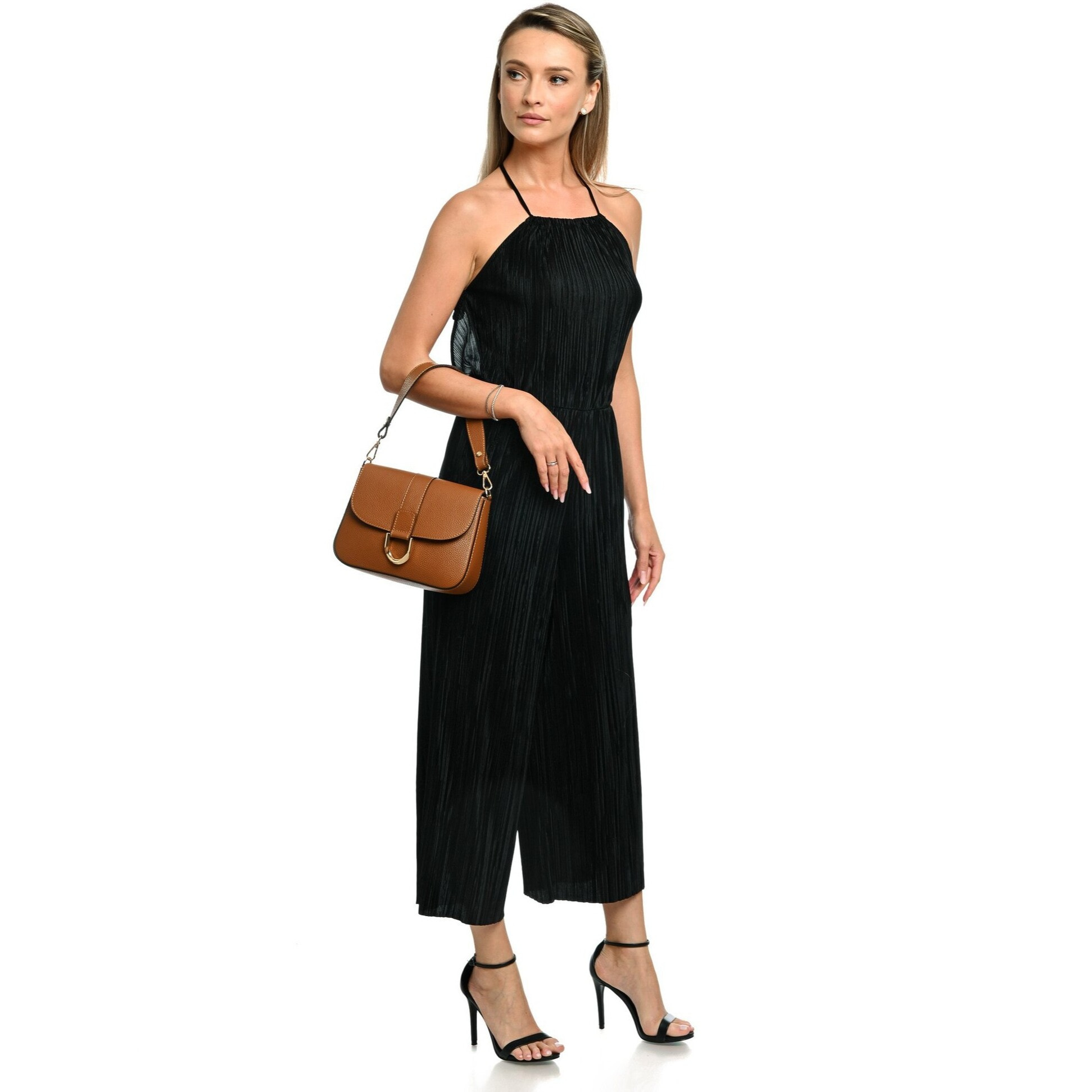 Borsa a tracolla Anna Luchini Cammello