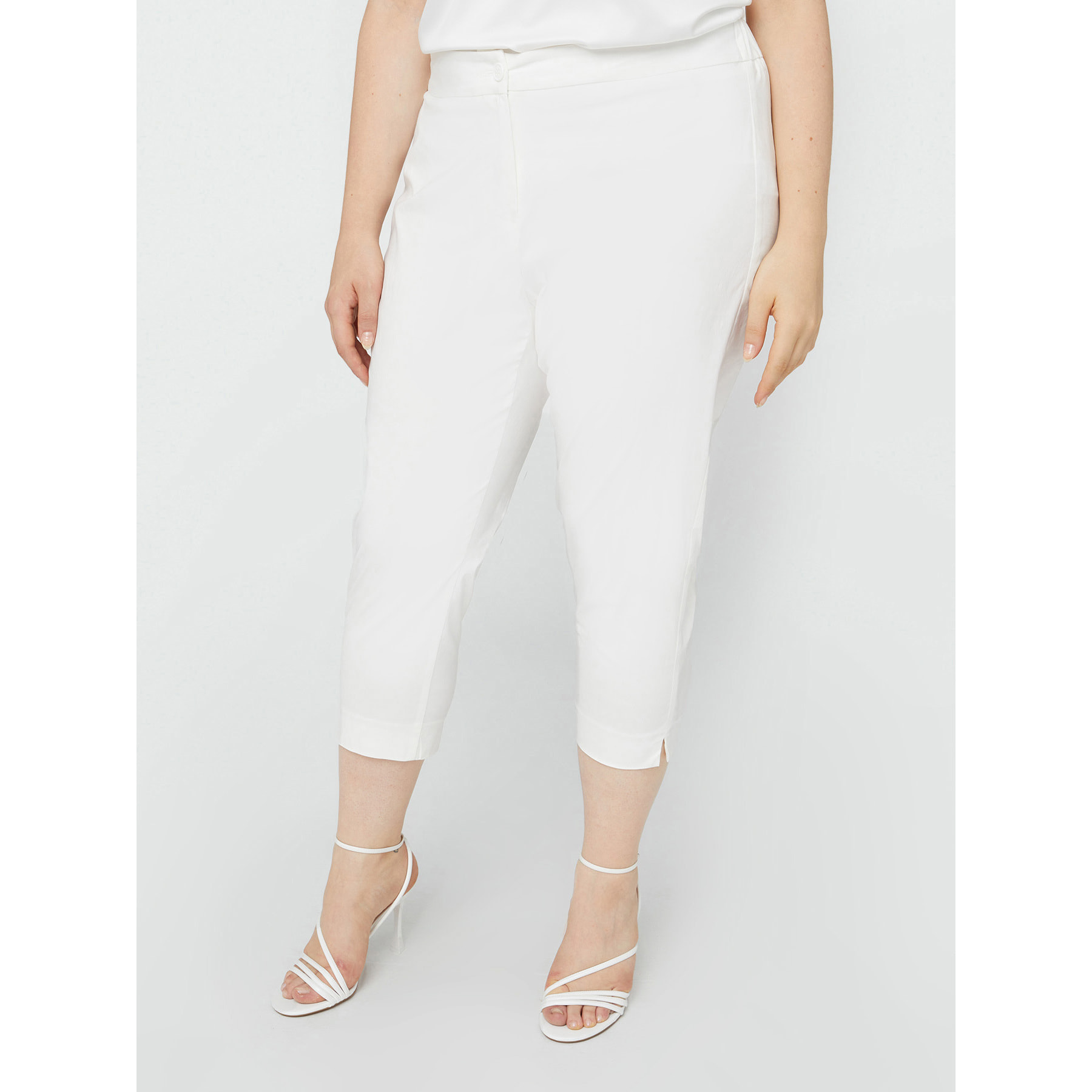 Fiorella Rubino - Pantalón Capri de tejido elástico - Blanco