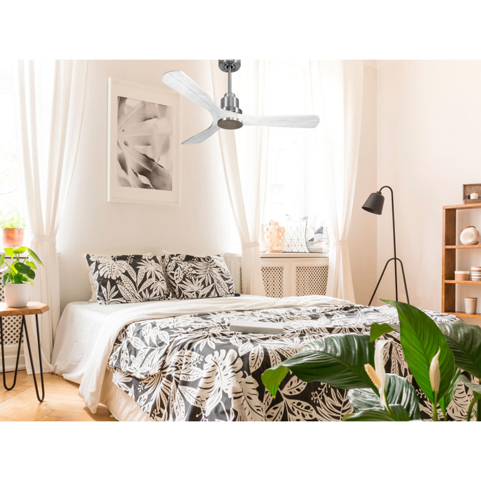 Ventilateur de plafond Réversible  Thermostat Wifi Moteur à courant continu Toits en pente Télécommande Hypersilence Mémoire Shopify Vendible (AUTOMATIQUE)