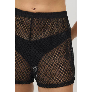 Shorts traforati avorio