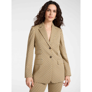 Elena Mirò - Blazer jacquard stretch - Beige