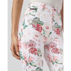 PHILIPP PLEIN Super High Waist Jegging Flowers