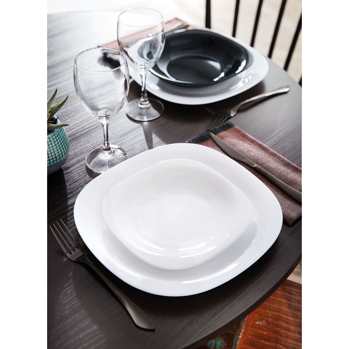 Assiette blanche 21 x 19,6 cm Carine - Luminarc