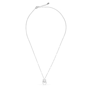 Collar de plata de ley 925 con colgante de corona con circón y cierre de resorte.