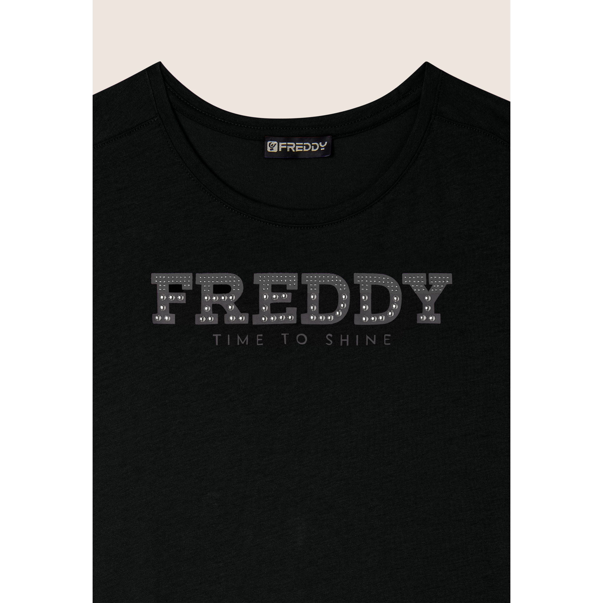 Vestito in jersey con perline dorate