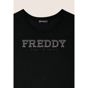 Vestito in jersey con perline dorate