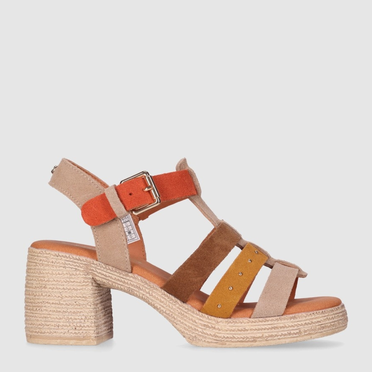 Sandalias de Piel - Multicolor - Tacón: 7 cm