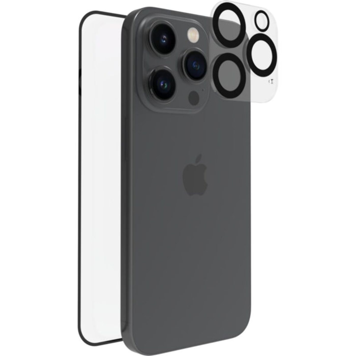 Protège écran TIGER GLASS iPhone 15 Pro Verre trempé + protège obj
