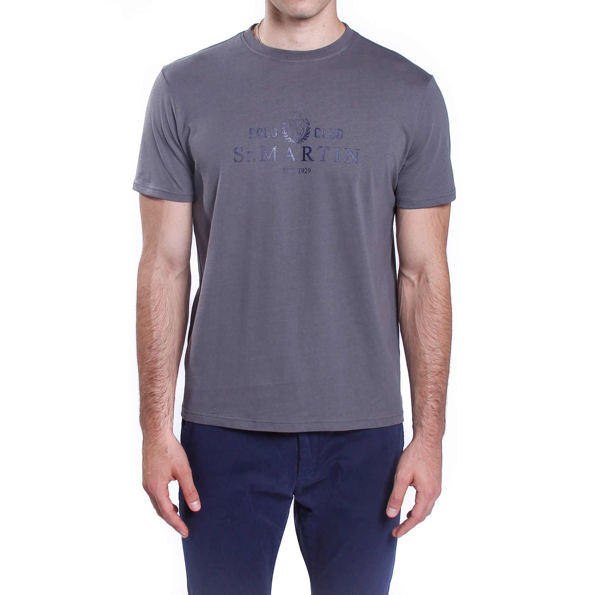 T-shirt jersey con ricamo logo davanti