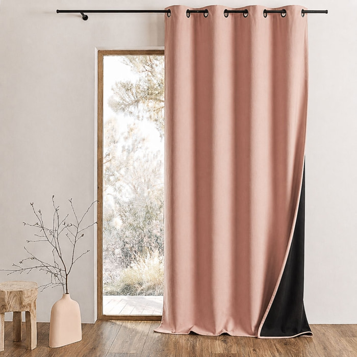 Rideau thermique phonique et semi occultant KONFOR - Rose
