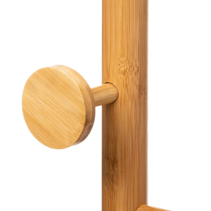 Porte-manteaux 8 crochets bambou