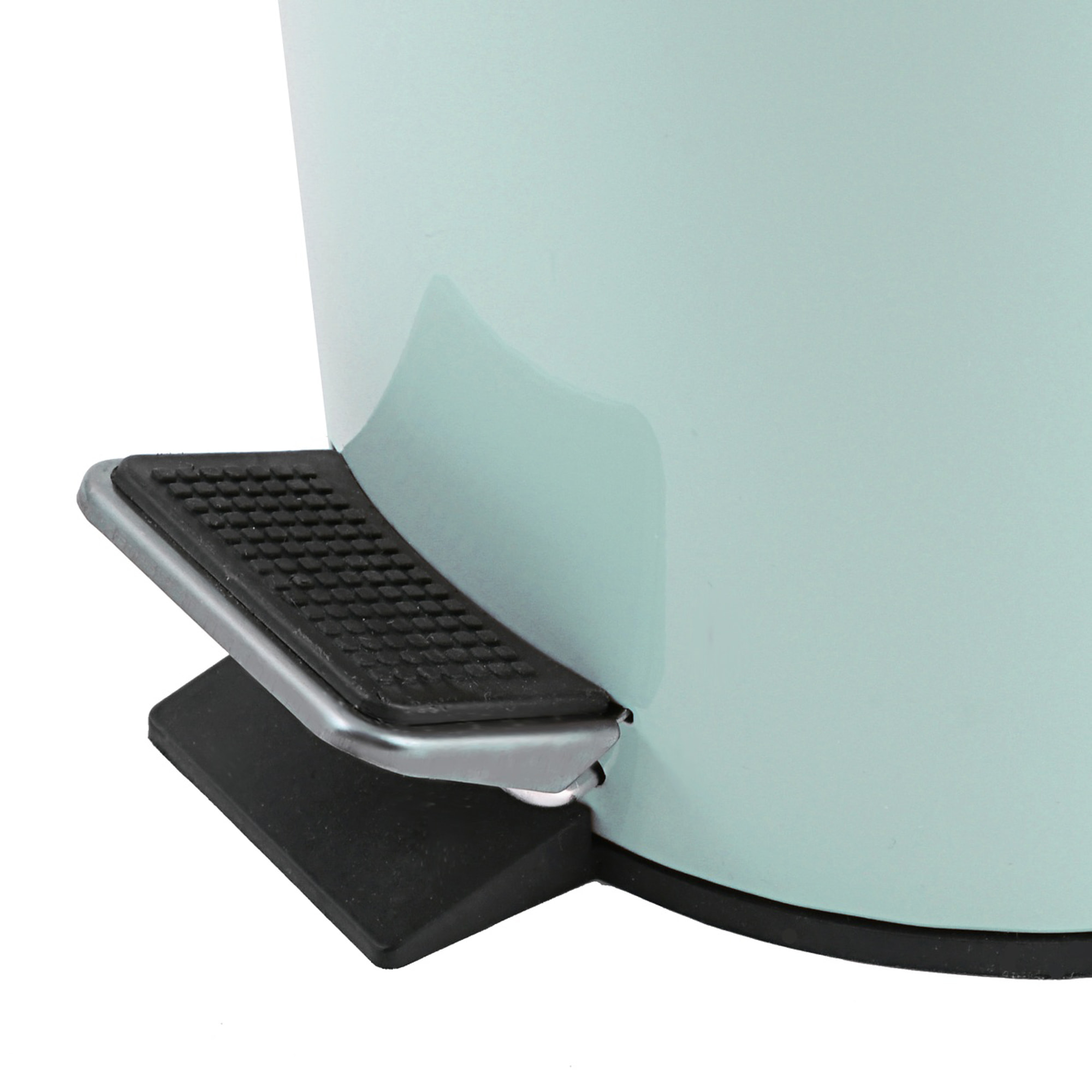 Cubo de basura con pedal MSV "Brest" 3 litros de acero inoxidable en color verde Ø25 x 17 cm