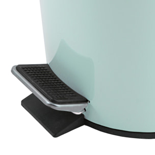 Cubo de basura con pedal MSV "Brest" 3 litros de acero inoxidable en color verde Ø25 x 17 cm