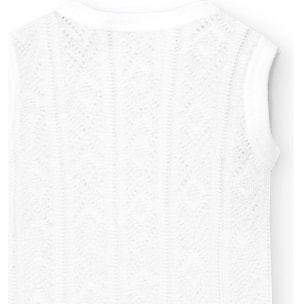 Body cruzado bebé sin mangas perlé