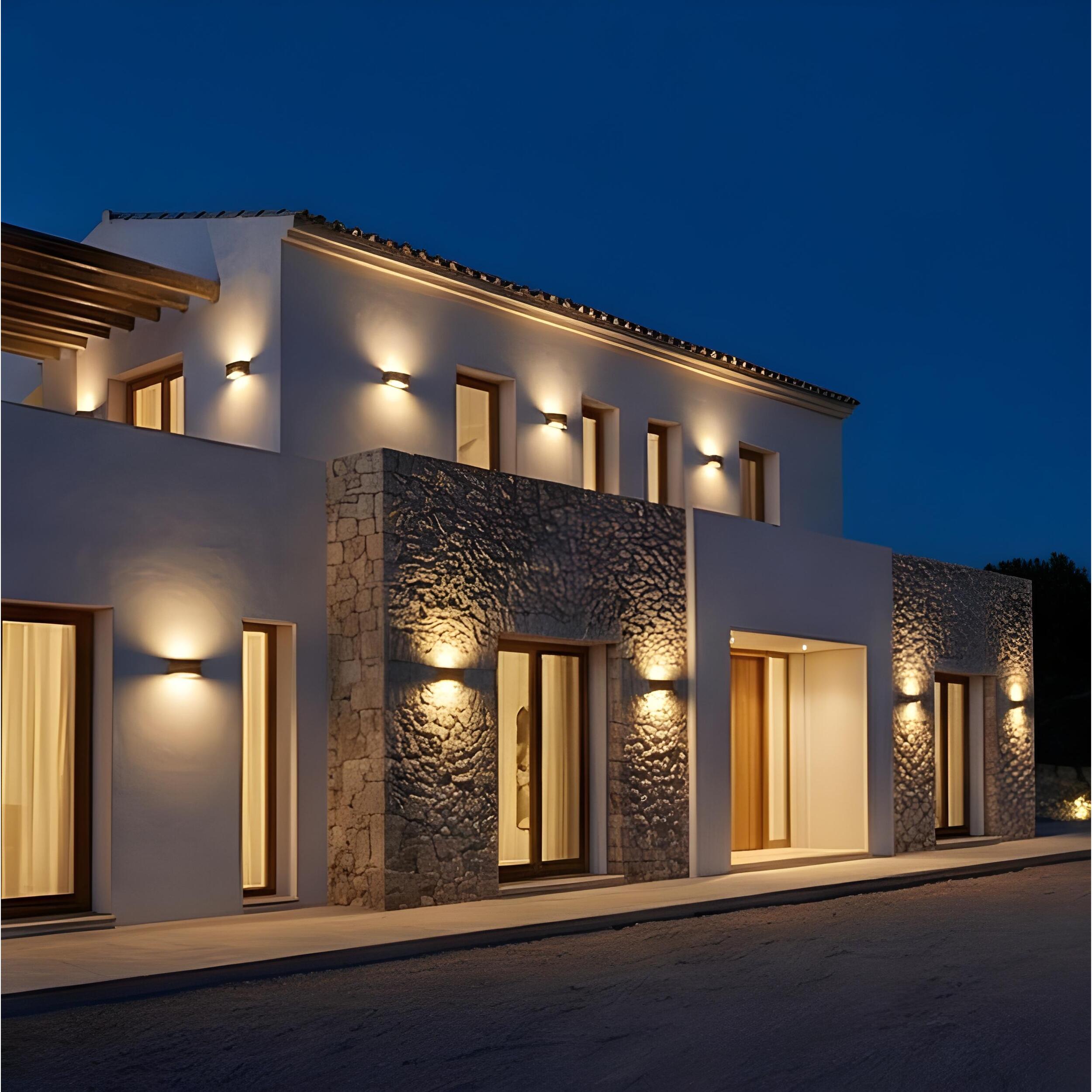 LEDS C4 Aplique Ip66 Nemesis Aluminium 70*170Mm R7S 100W Marrón 1498Lm