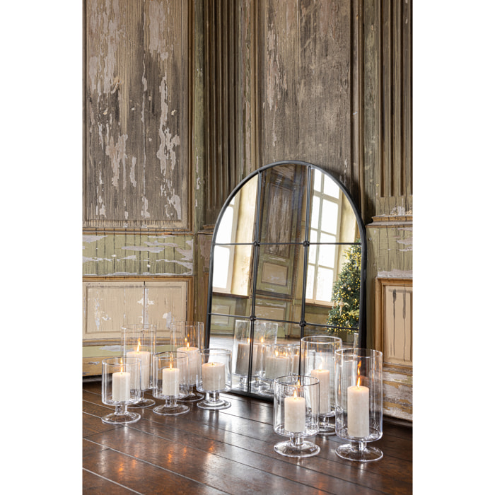 J-Line photophore Sur Pied Rond - verre - transparent - large
