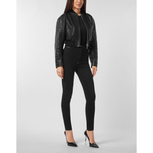 PHILIPP PLEIN Leather Bomber SIGNATURE