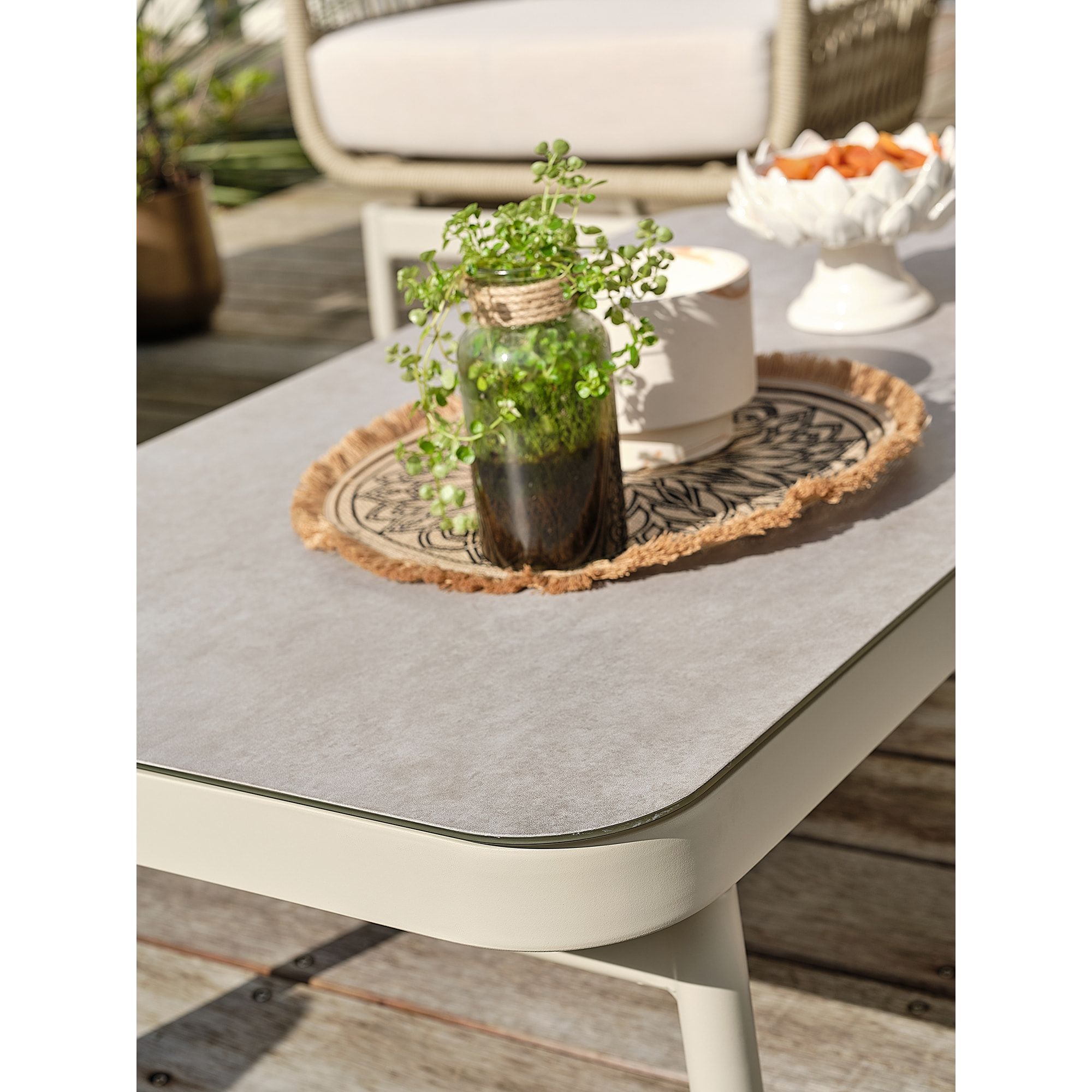 DYLIS - Salon bas de jardin 5 places - Grège