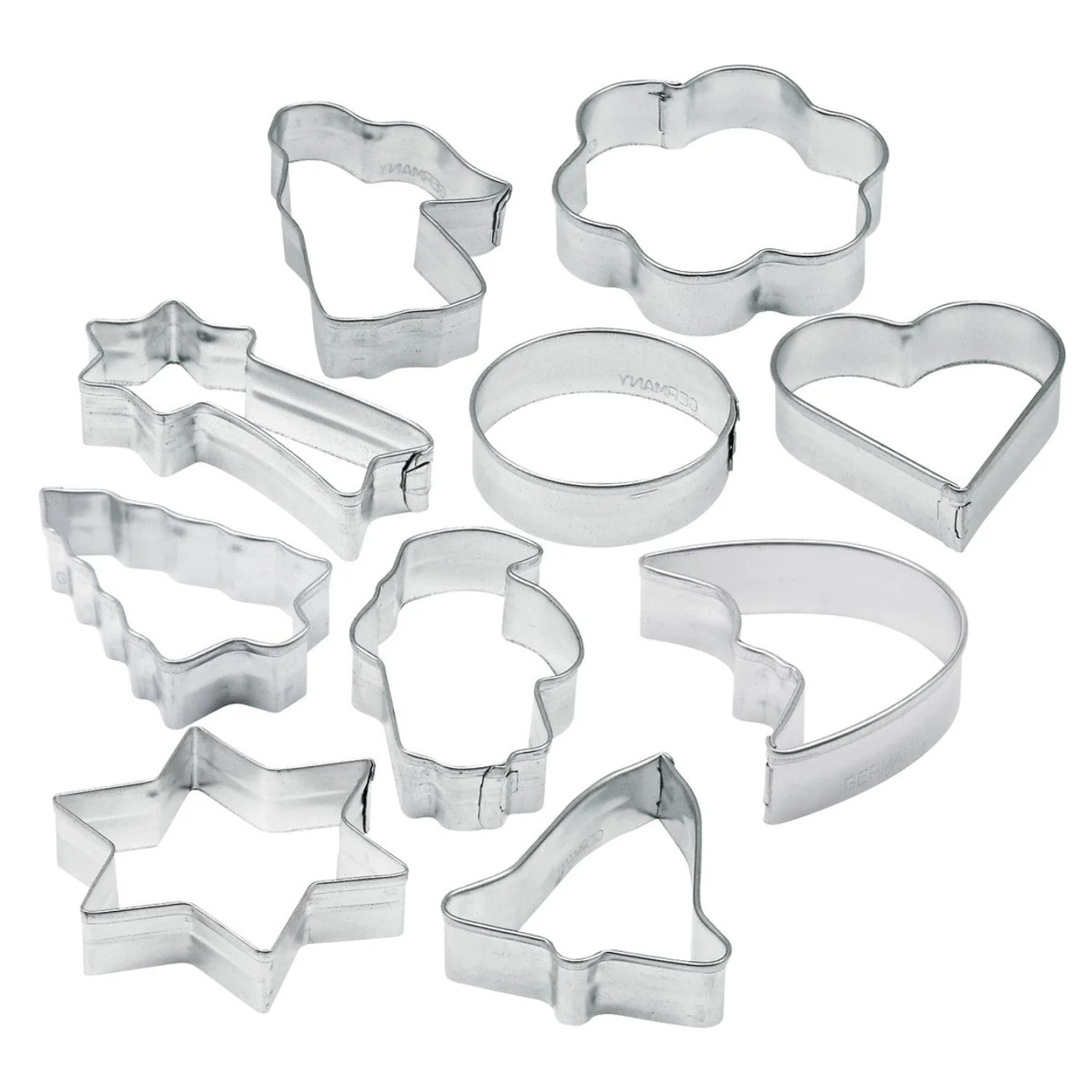 Lot de 10 emporte-pièces de Noël sur cintre Zenker Emporte-pièces