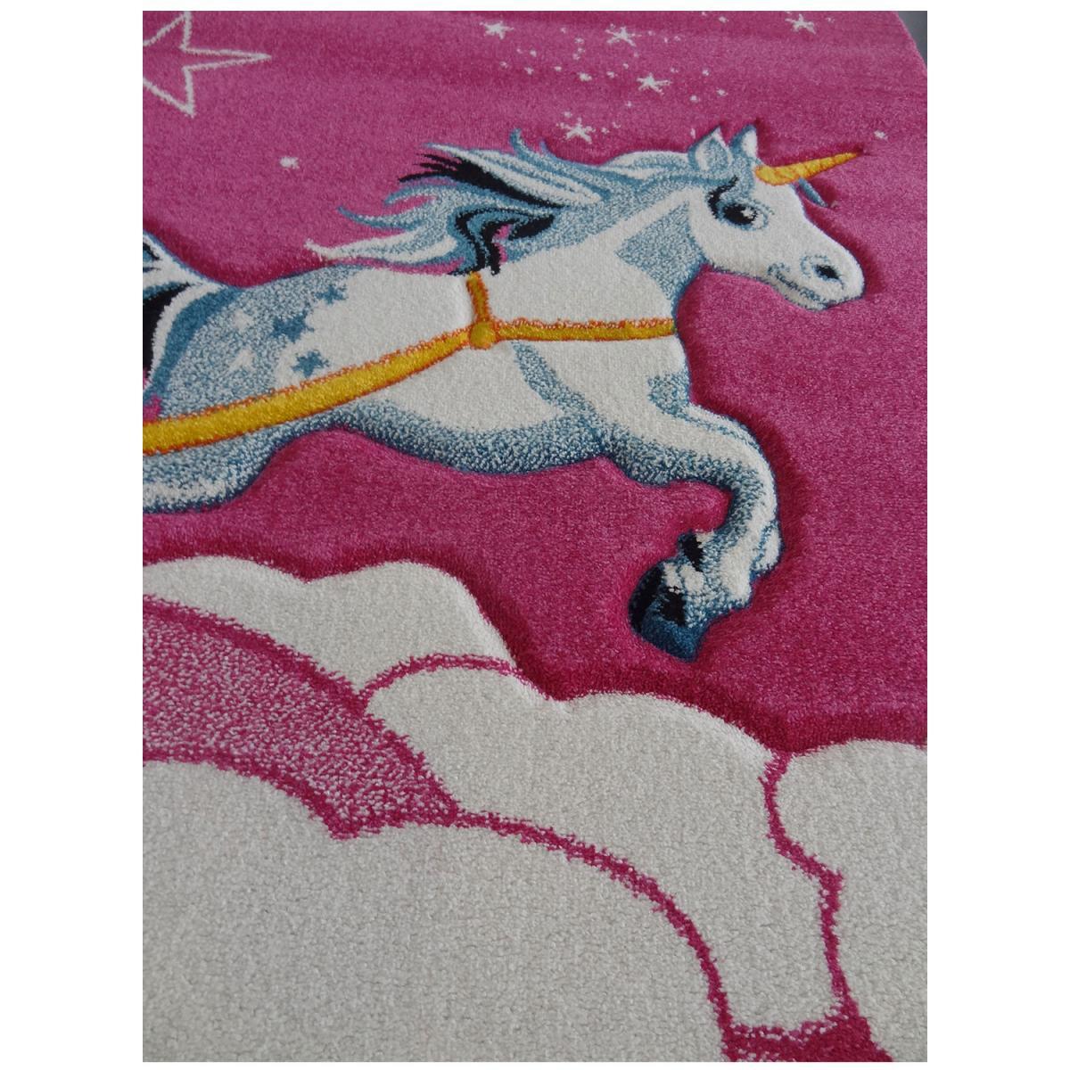 Tapis enfant licorne, forme ronde ou carrée