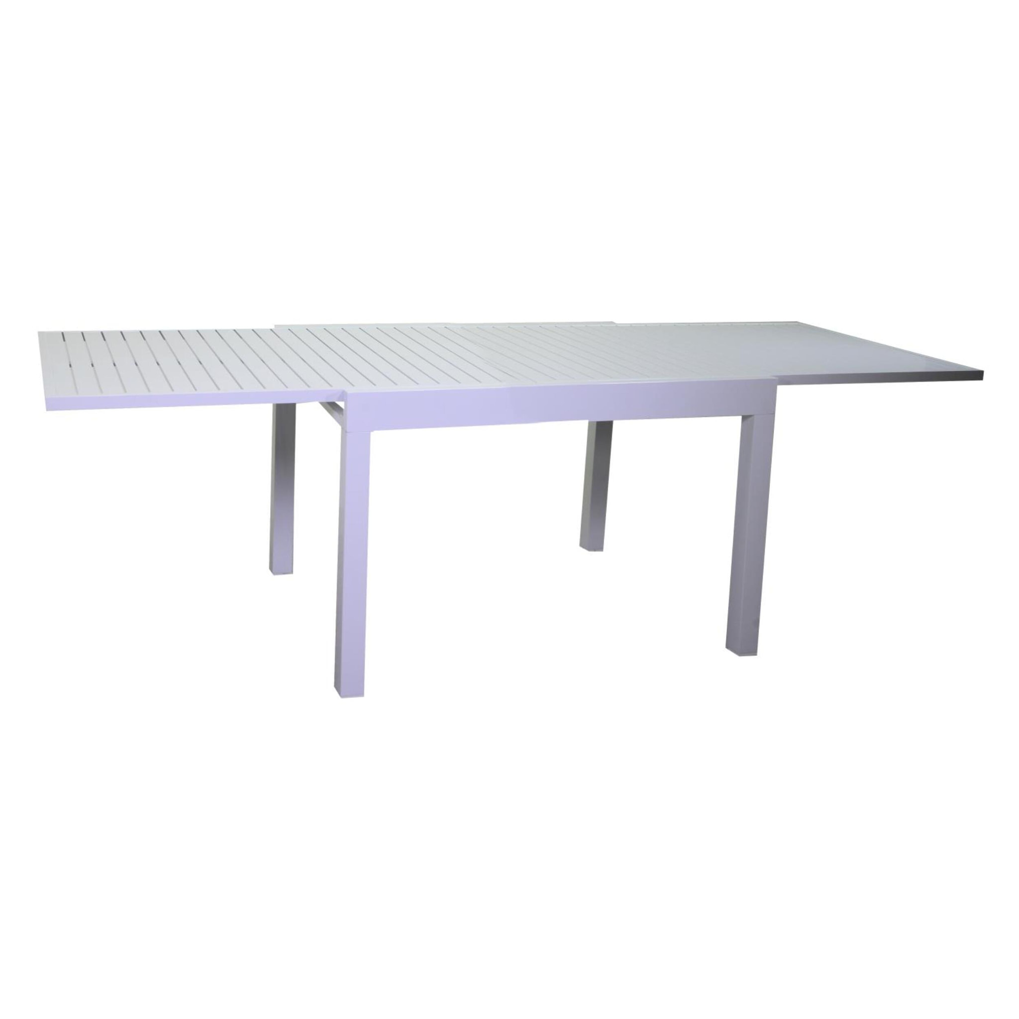 Tavolo allungabile Sullivan Vacchetti in alluminio bianco cm90/180x90h73