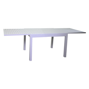 Tavolo allungabile Sullivan Vacchetti in alluminio bianco cm90/180x90h73