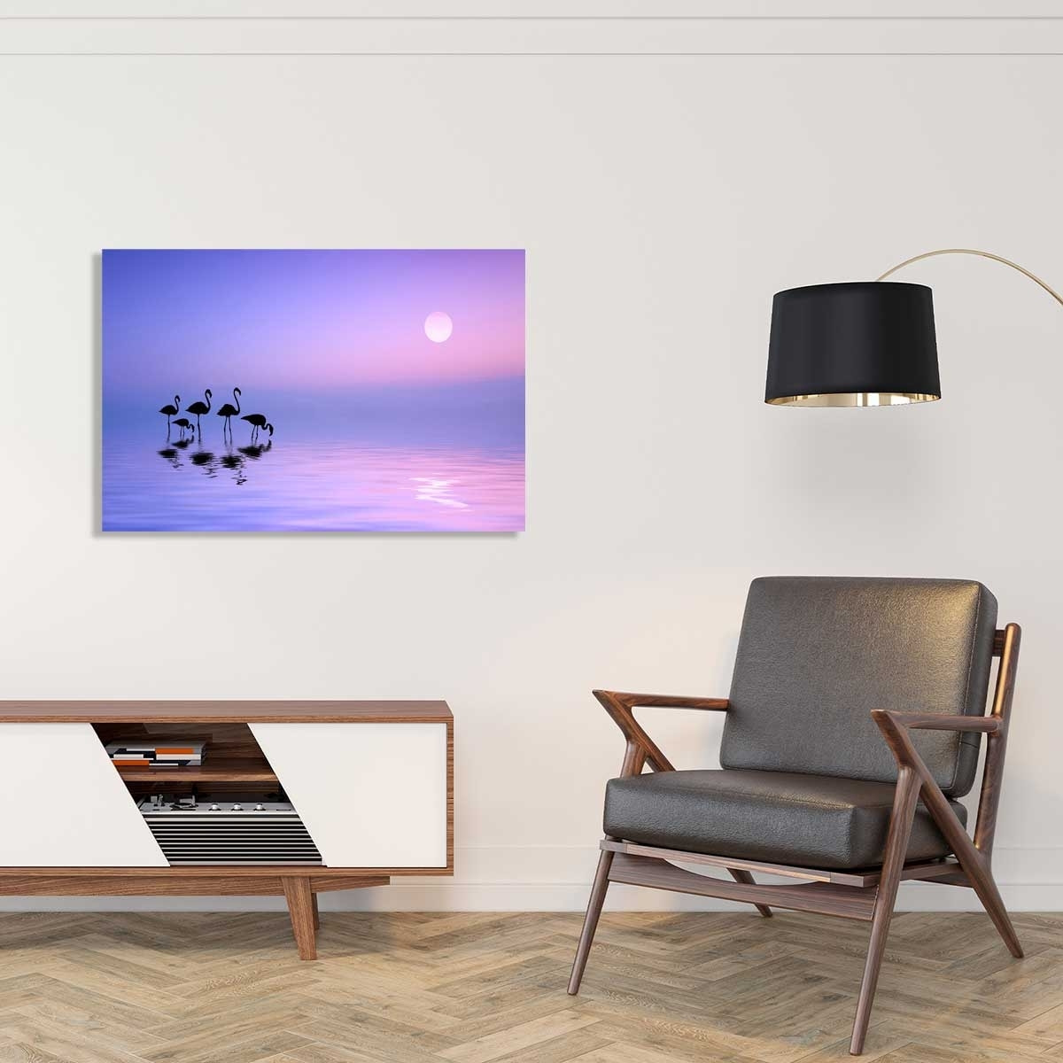 Tableau animaux Morning Flamingo Tableau plexiglas