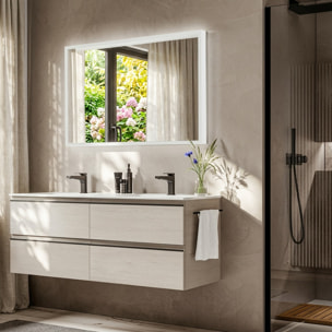 Miroir LED rectangulaire 80x60 cm avec capteur tactile SAT Vision (SATZVIOBLED6080)