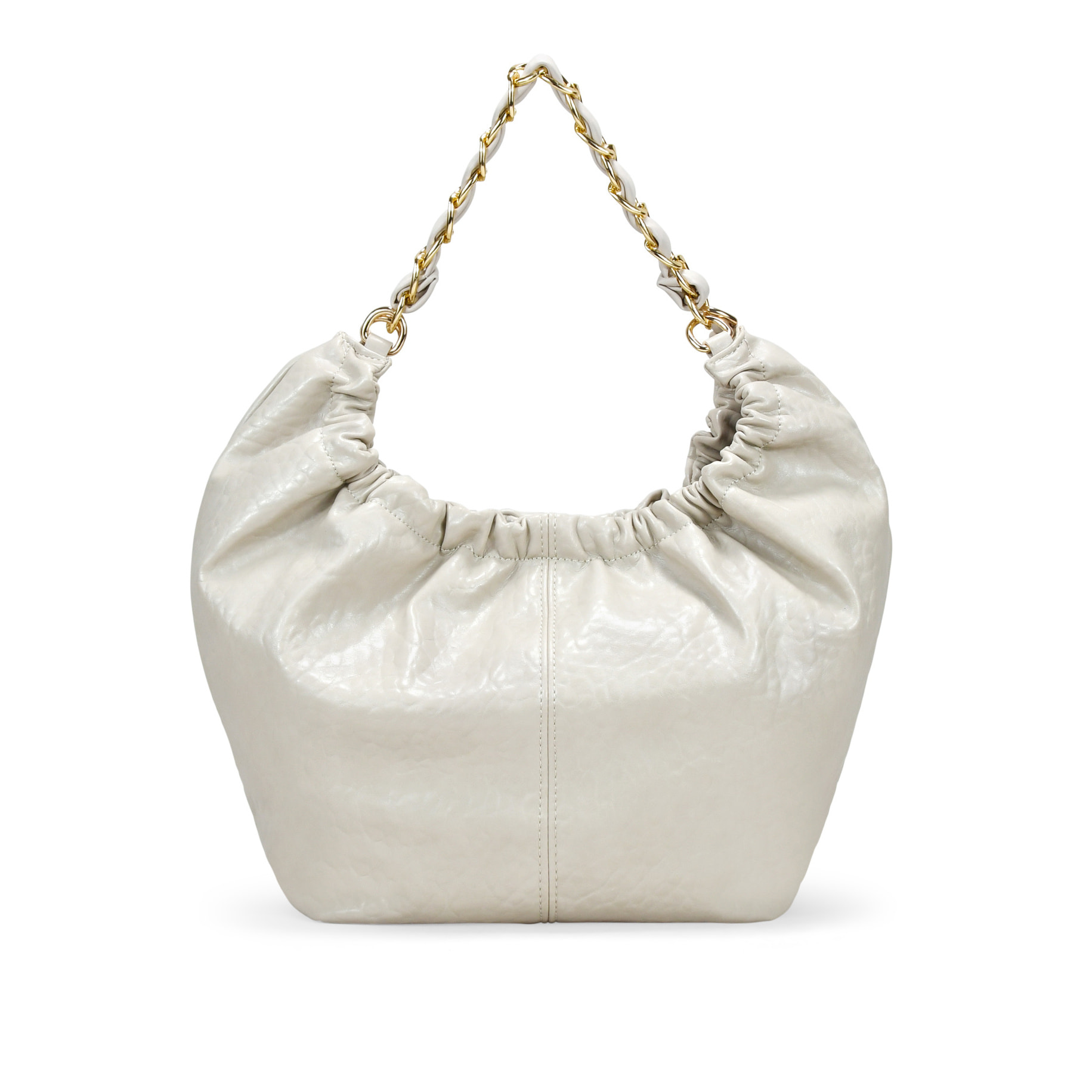 Bolso de hombre beige con cadena